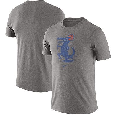 Men's Nike Heathered Gray Florida Gators Old-School Logo Tri-Blend T-Shirt