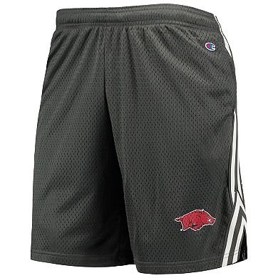 Men's Champion Gray Arkansas Razorbacks Team Lacrosse Shorts