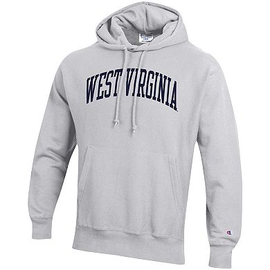 Men's Champion Heathered Gray West Virginia Mountaineers Team Arch Reverse Weave Pullover Hoodie
