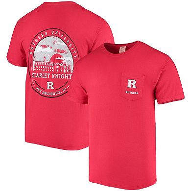 Men's Scarlet Rutgers Scarlet Knights Circle Campus Scene T-Shirt