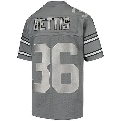 Youth Mitchell & Ness Jerome Bettis Charcoal Pittsburgh Steelers 1996 Retired Player Metal Replica Jersey