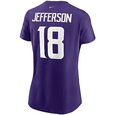 Women's Nike Justin Jefferson Purple Minnesota Vikings Name & Number T-Shirt
