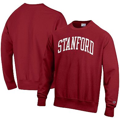 Men's Champion Cardinal Stanford Cardinal Arch Reverse Weave Pullover Sweatshirt