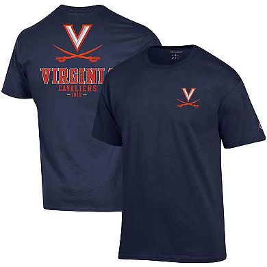 Men's Champion Navy Virginia Cavaliers Stack 2-Hit T-Shirt
