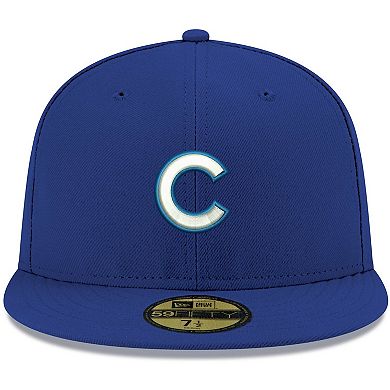Men's New Era Royal Chicago Cubs White Logo 59FIFTY Fitted Hat