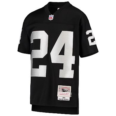 Youth Mitchell & Ness Charles Woodson Black Las Vegas Raiders 1998 Legacy Retired Player Jersey