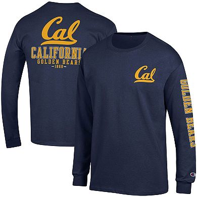 Men's Champion Navy Cal Bears Team Stack Long Sleeve T-Shirt