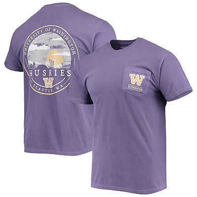 Men's Purple Washington Huskies Circle Campus Scene T-Shirt