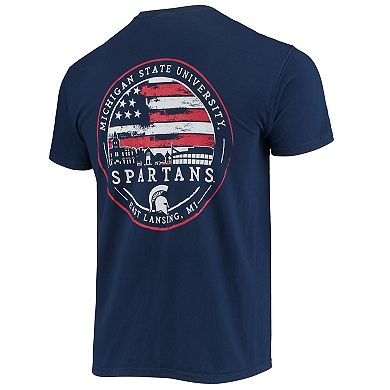 Men's Navy Michigan State Spartans Campus Americana T-Shirt