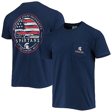 Men's Navy Michigan State Spartans Campus Americana T-Shirt