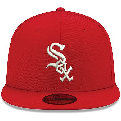 Men's New Era Red Chicago White Sox Logo White 59FIFTY Fitted Hat