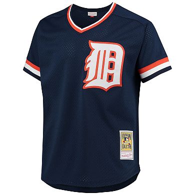 Men' s Mitchell & Ness Alan Trammell Navy Detroit Tigers 1984 Authentic Cooperstown Collection Mesh Batting Practice Jersey