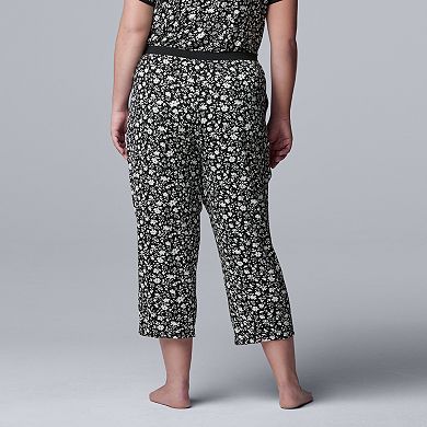 Plus Size Simply Vera Vera Wang Basic Luxury Banded Bottom Pajama