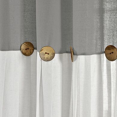 Lush Decor Linen Button Window Curtain