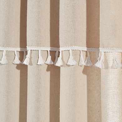 Lush Decor Ivy Tassel Faux Linen Window Curtain Set