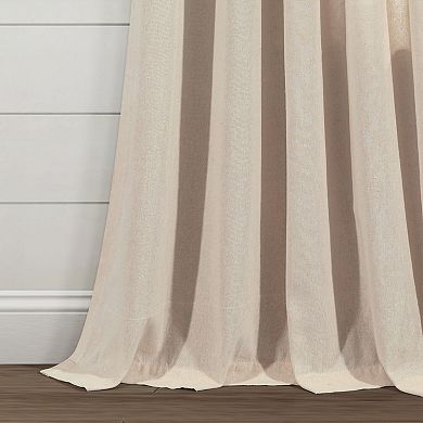 Lush Decor Ivy Tassel Faux Linen Window Curtain Set