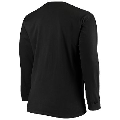 Men's Fanatics Branded Black Atlanta Falcons Big & Tall Color Pop Long Sleeve T-Shirt