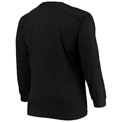 Men's Fanatics Branded Black New York Giants Big & Tall Color Pop Long Sleeve T-Shirt