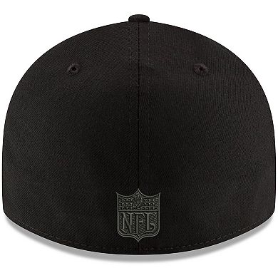 Men's New Era Black Tampa Bay Buccaneers Alternate Logo Black on Black Low Profile 59FIFTY II Fitted Hat