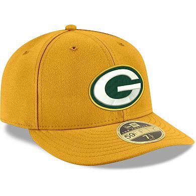Men's New Era Gold Green Bay Packers Omaha Low Profile 59FIFTY Fitted Team Hat