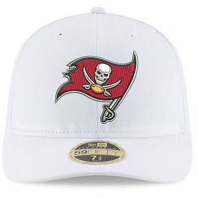 Men's New Era White Tampa Bay Buccaneers Omaha Low Profile 59FIFTY Fitted Hat
