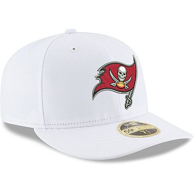 Men's New Era White Tampa Bay Buccaneers Omaha Low Profile 59FIFTY Fitted Hat