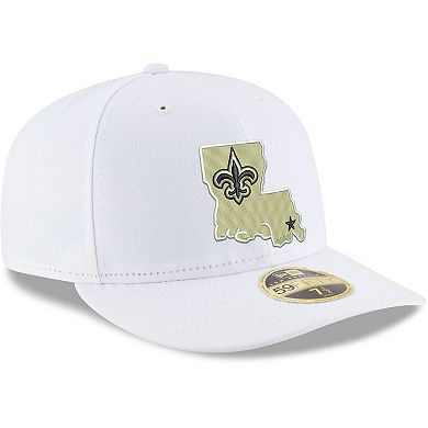 Men's New Era White New Orleans Saints Alternate Omaha Low Profile 59FIFTY Fitted Hat