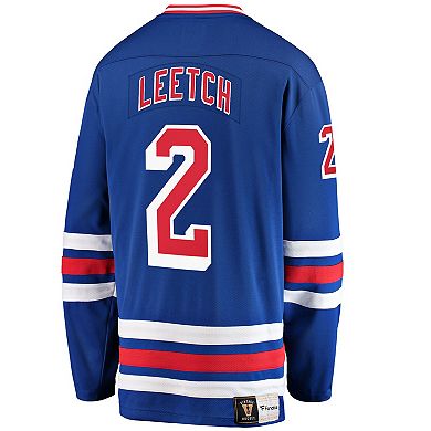 Men's Fanatics Branded Brian Leetch Blue New York Rangers Premier Breakaway Retired Player Jersey