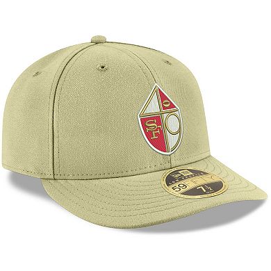 Men's New Era Gold San Francisco 49ers Omaha Throwback Low Profile 59FIFTY Fitted Hat