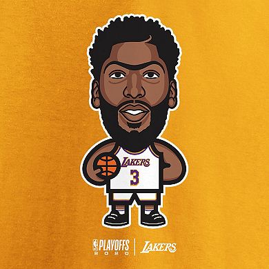 Men's Fanatics Branded Anthony Davis Gold Los Angeles Lakers 2020 NBA Playoffs Star Player T-Shirt