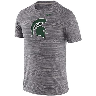 Men's Nike Gray Michigan State Spartans Team Logo Velocity Legend Performance T-Shirt