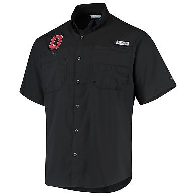 Men's Columbia Black Ohio State Buckeyes Tamiami Omni-Shade Button-Down Shirt