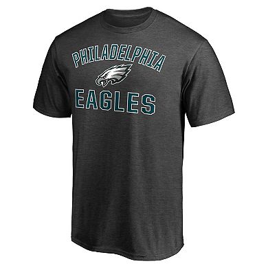 Men's Fanatics Branded Heathered Charcoal Philadelphia Eagles Victory Arch T-Shirt