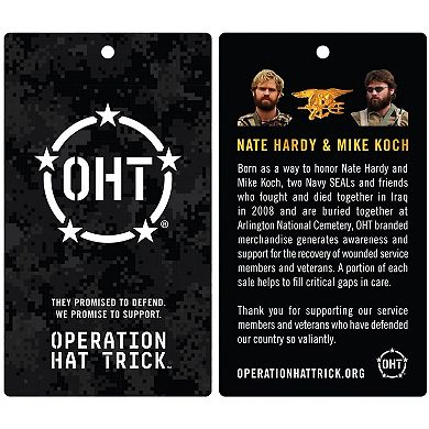 Men's Colosseum Black Illinois Fighting Illini OHT Military Appreciation Waffle Full-Zip Hoodie