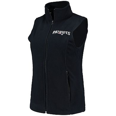 Women's New England Patriots Navy Houston Fleece Full-Zip Vest