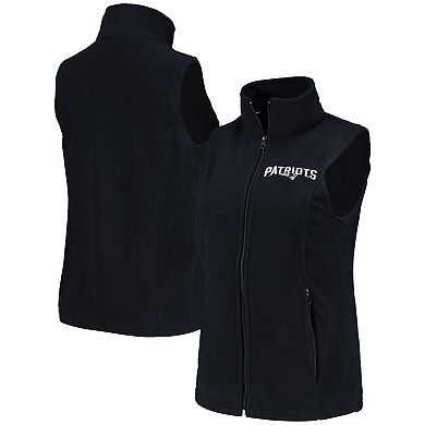 Women's New England Patriots Navy Houston Fleece Full-Zip Vest