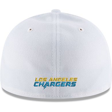 Men's New Era White Los Angeles Chargers Team Logo Omaha Low Profile 59FIFTY Fitted Hat