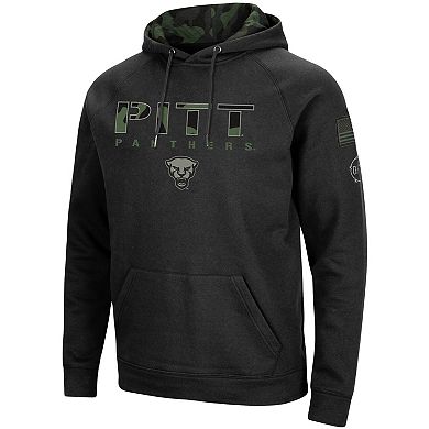 Men's Colosseum Black Pitt Panthers OHT Military Appreciation Camo Pullover Hoodie