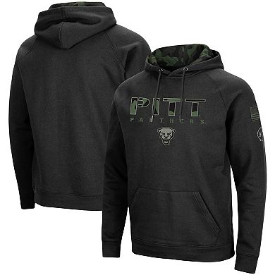 Men's Colosseum Black Pitt Panthers OHT Military Appreciation Camo Pullover Hoodie