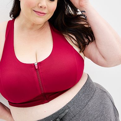 Plus Size Tek Gear Core Zip-Front Sports Bra