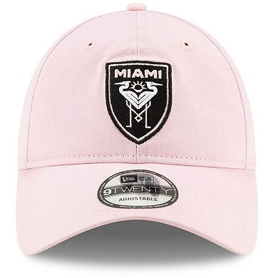 Men's New Era Pink Inter Miami CF MLS Team Logo 9TWENTY Adjustable Hat
