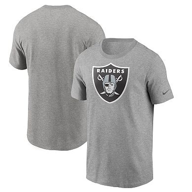 Men's Nike Heathered Gray Las Vegas Raiders Primary Logo T-Shirt