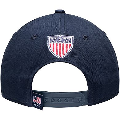 Youth Navy Team USA New Logo Solid Structured Adjustable Snapback Hat