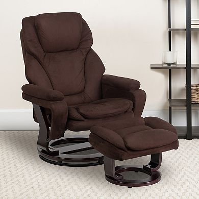 Flash Furniture Swivel Recliner & Ottoman 2-piece Set