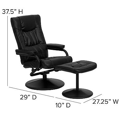 Flash Furniture Multi-Position Recliner Chair & Ottoman 2-piece Set