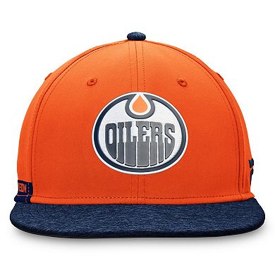 Men's Fanatics Branded Orange Edmonton Oilers Logo Authentic Pro Locker Room Fitted Hat