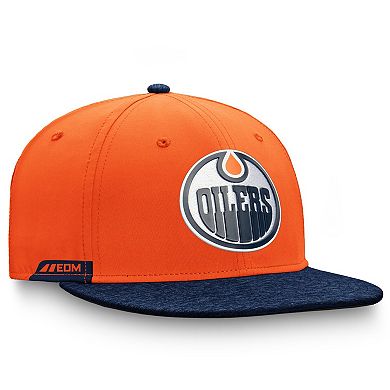 Men's Fanatics Branded Orange Edmonton Oilers Logo Authentic Pro Locker Room Fitted Hat