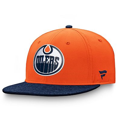 Men's Fanatics Branded Orange Edmonton Oilers Logo Authentic Pro Locker Room Fitted Hat