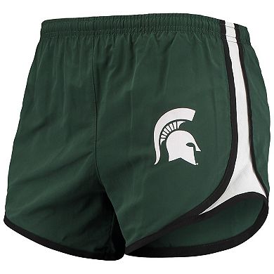 Women's Green/White Michigan State Spartans Elite Shorts