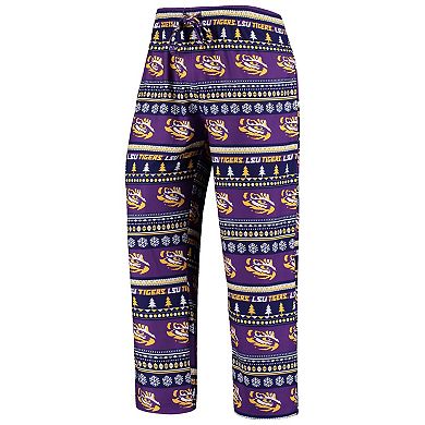 Men's Concepts Sport Purple LSU Tigers Ugly Sweater Knit Long Sleeve Top and Pant Set